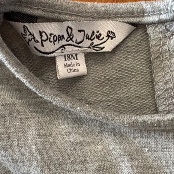 Pippa & Julie Silver and Black Starry Kids Dress - Picture 3 of 4